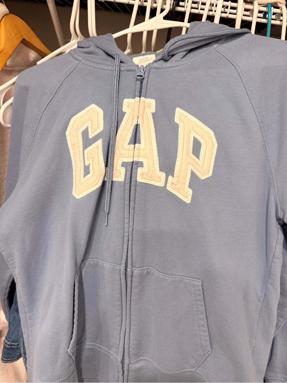 GAP  Light Blue Zip Hoodie